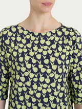 Maglietta a barchetta con tulips pattern in jersey di viscosa Crêpe  Donna - Ragno