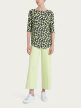 Maglietta a barchetta con tulips pattern in jersey di viscosa Crêpe  Donna - Ragno