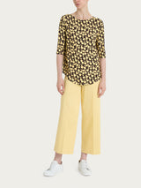 Maglietta a barchetta con tulips pattern in jersey di viscosa Crêpe  Donna - Ragno