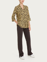 Maglietta con piega frontale e tulips pattern in jersey di viscosa Crêpe  Donna - Ragno