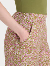Pantalone ampio con tasche con geometric pattern in Ecoseta Viola Donna - Ragno