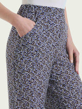 Pantalone ampio con tasche con geometric pattern in Ecoseta  Rosa Donna - Ragno