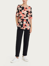 Blusa girocollo in Ecoseta Marroni Donna - Ragno