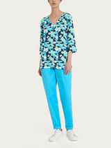 Blusa con scollo a V e geometric pattern in Viscosa Summer Donna - Ragno