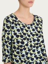 Maglietta girocollo con tulips pattern in Viscosa Summer Verdi Donna - Ragno