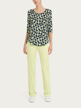 Maglietta girocollo con tulips pattern in Viscosa Summer Verdi Donna - Ragno
