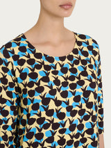 Maglietta girocollo con tulips pattern in Viscosa Summer Gialli Donna - Ragno