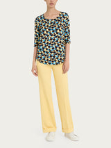 Maglietta girocollo con tulips pattern in Viscosa Summer Gialli Donna - Ragno