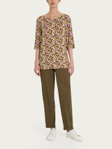 Maglia con scollo a barchetta e geometric pattern in Viscosa Summer Donna - Ragno