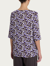 Maglia con scollo a barchetta e geometric pattern in Viscosa Summer Donna - Ragno