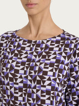 Maglia con scollo a barchetta e geometric pattern in Viscosa Summer Donna - Ragno