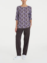 Maglia con scollo a barchetta e geometric pattern in Viscosa Summer Donna - Ragno