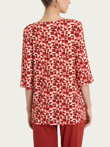 Maglia con scollo a barchetta e geometric pattern in Viscosa Summer Donna - Ragno