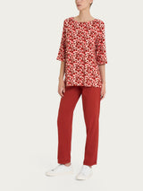 Maglia con scollo a barchetta e geometric pattern in Viscosa Summer Donna - Ragno