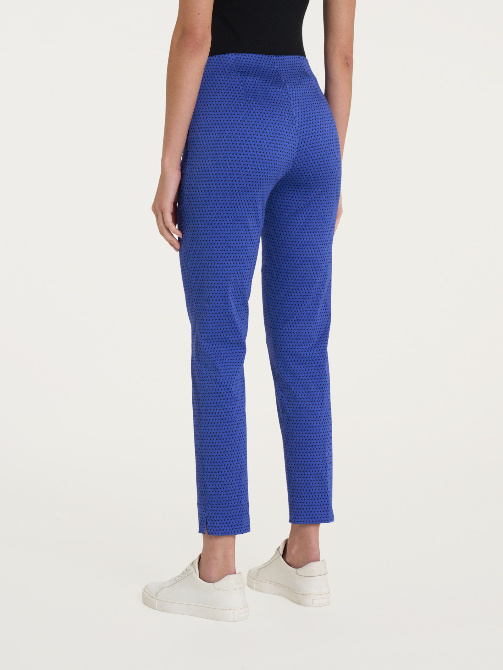 Pantalone hexagon capri con spacchetti in Satin Power Blu Donna - Ragno