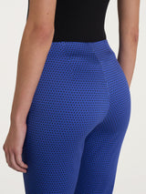 Pantalone hexagon capri con spacchetti in Satin Power Blu Donna - Ragno