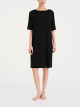 Abito girocolllo tinta unita in Viscosa Summer Neri Donna - Ragno