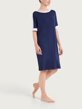 Abito girocolllo tinta unita in Viscosa Summer Blu Donna - Ragno