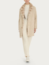 Cappotto con revers double-face in Vegan Fur Bianchi Donna - Ragno