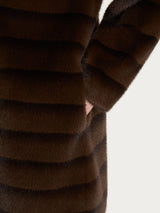 Cappotto con revers double-face in Vegan Fur Marroni Donna - Ragno