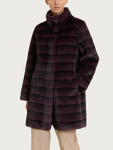 Fuzzy Coat Cappotto double-face Viola Donna - Ragno