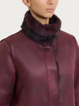 Fuzzy Coat Cappotto double-face Viola Donna - Ragno