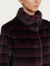 Fuzzy Coat Cappotto double-face Viola Donna - Ragno