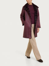 Fuzzy Coat Cappotto double-face Viola Donna - Ragno
