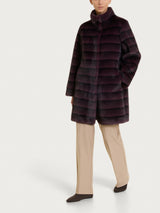 Fuzzy Coat Cappotto double-face Viola Donna - Ragno