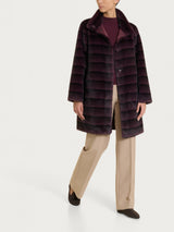 Fuzzy Coat Cappotto double-face Viola Donna - Ragno