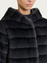 Fuzzy Coat Giaccone con cappuccio double-face Grigi Donna - Ragno