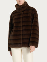 Giacca double-face in Vegan Fur Marroni Donna - Ragno