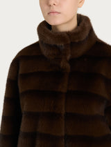 Giacca double-face in Vegan Fur Marroni Donna - Ragno