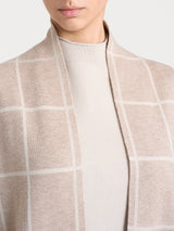 Cardigan aperto con fantasia check in Super Soft Grigi Donna - Ragno