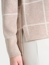 Cardigan aperto con fantasia check in Super Soft Grigi Donna - Ragno