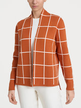 Cardigan aperto con fantasia check in Super Soft Rossi Donna - Ragno