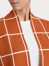 Cardigan aperto con fantasia check in Super Soft Rossi Donna - Ragno