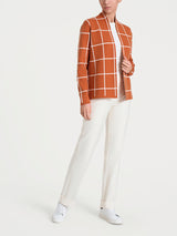 Cardigan aperto con fantasia check in Super Soft Rossi Donna - Ragno