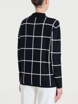 Lupetto con fantasia check in Super Soft Neri Donna - Ragno