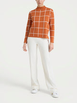 Lupetto con fantasia check in Super Soft Rossi Donna - Ragno