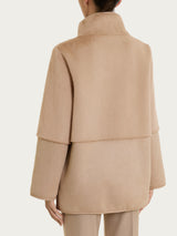 Fuzzy Coat Giacca lunga con collo alto double-face Marroni Donna - Ragno