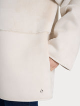 Fuzzy Coat Giacca lunga con collo alto double-face Bianchi Donna - Ragno