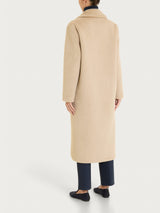 Fuzzy Coat Cappotto lungo con revers double-face Marroni Donna - Ragno