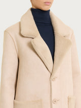 Fuzzy Coat Cappotto lungo con revers double-face Marroni Donna - Ragno