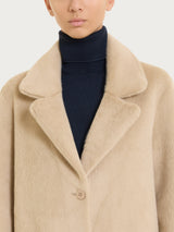 Fuzzy Coat Cappotto lungo con revers double-face Marroni Donna - Ragno