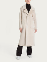 Fuzzy Coat Cappotto lungo con revers double-face Bianchi Donna - Ragno