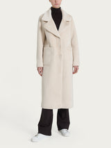 Fuzzy Coat Cappotto lungo con revers double-face Bianchi Donna - Ragno