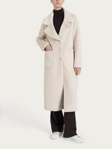 Fuzzy Coat Cappotto lungo con revers double-face Bianchi Donna - Ragno
