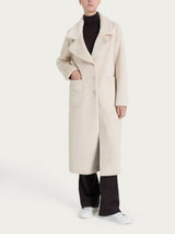 Cappotto lungo con revers double-face in Vegan Shearling Bianchi Donna - Ragno