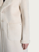 Fuzzy Coat Cappotto lungo con revers double-face Bianchi Donna - Ragno